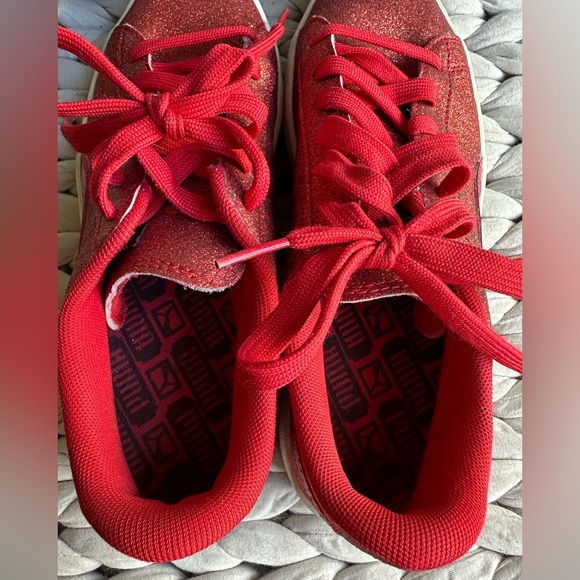 Puma Basket Holiday Glitz Casual Juniors Shoe - Picture 6 of 7